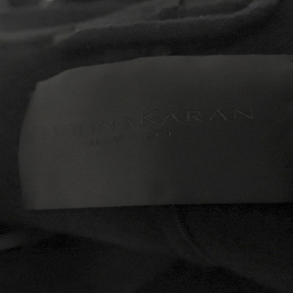 Donna Karan Icons Hooded Wrap Coat Leather-Trim - Picture 5 of 5